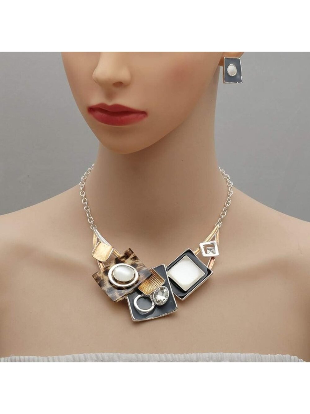 Bohemian Statement Necklace & Earrings Jewelry Set - Perfect Women's Gift - Picture 5 of 7